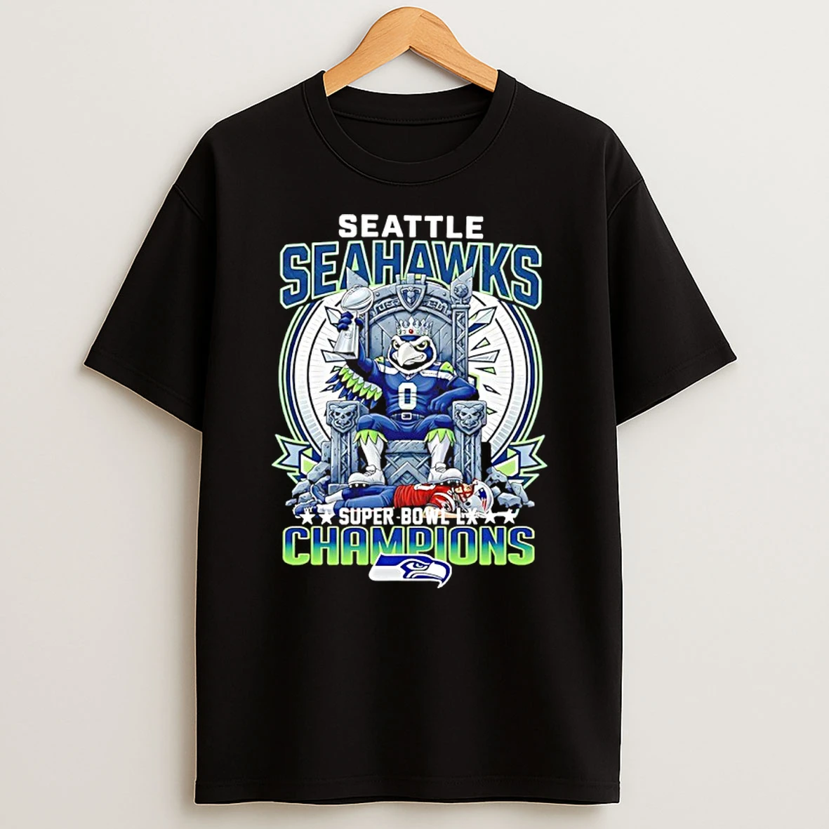 Seattle Seahawks 2026 Super Bowl Lx Champions Mascot King Shirts