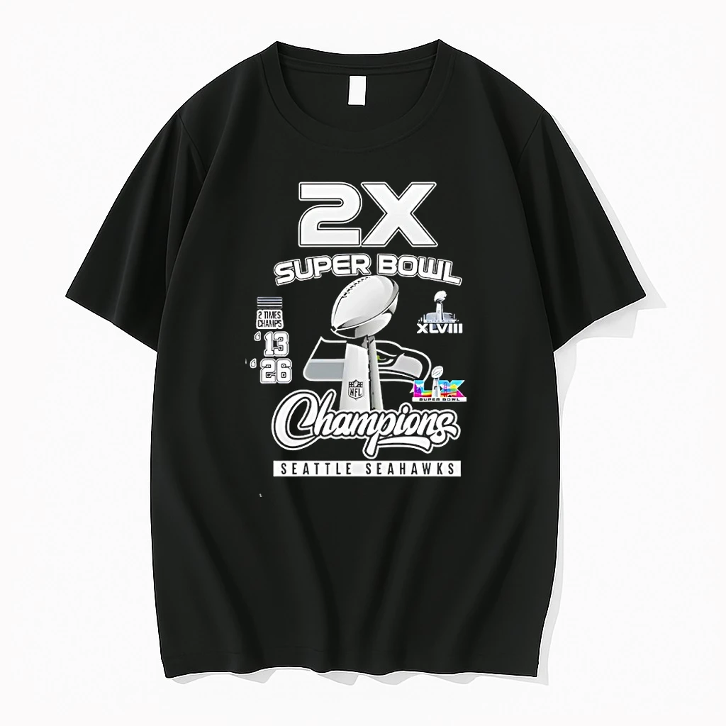 Seattle Seahawks 2x Super Bowl Lx Champions 2026 Nfl Shirts