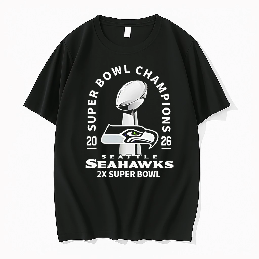 Seattle Seahawks 2x Super Bowl Lx Champions 2026 Nfl Troyphy Center Shirts