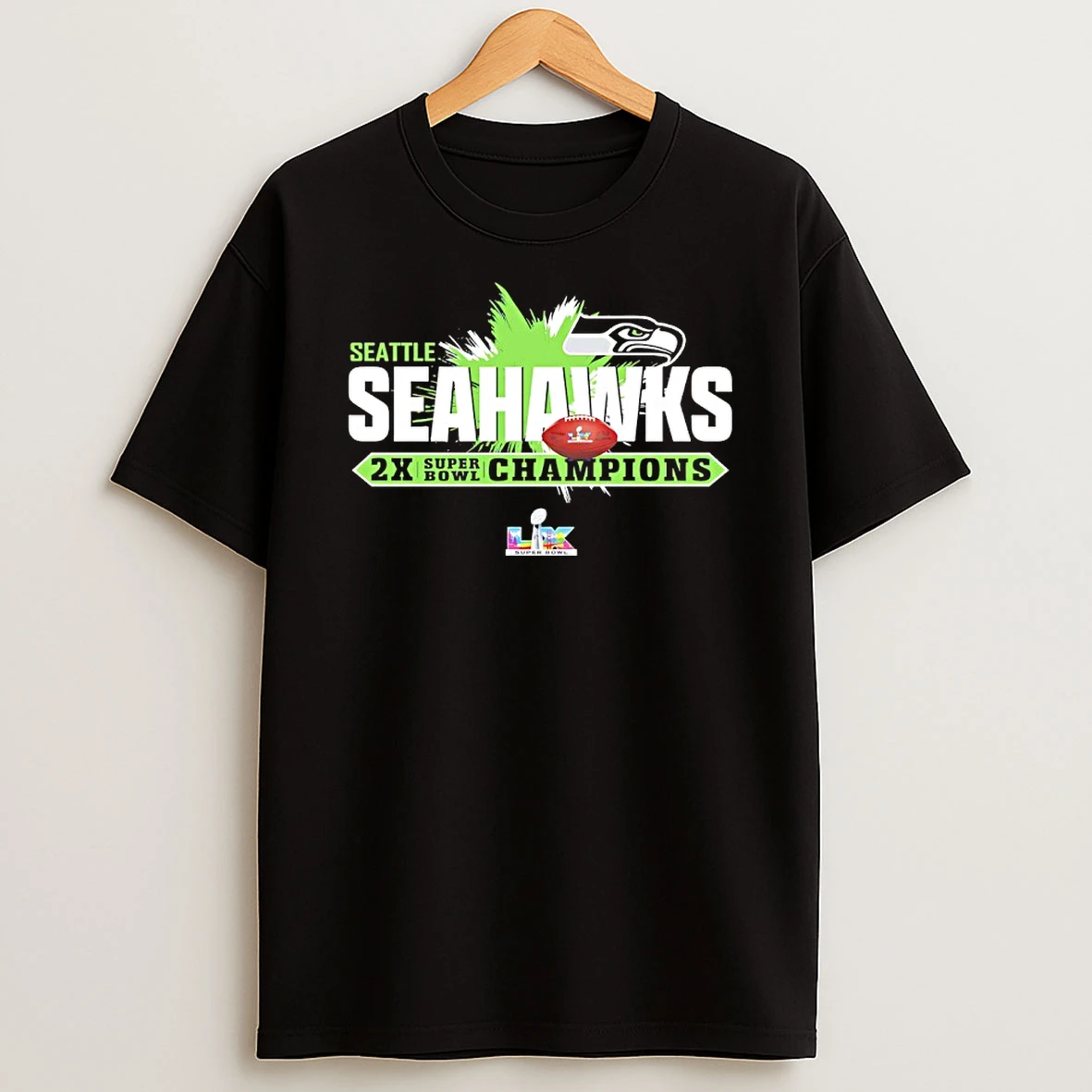 Seattle Seahawks Football 2x Super Bowl Champions Graphic Shirts