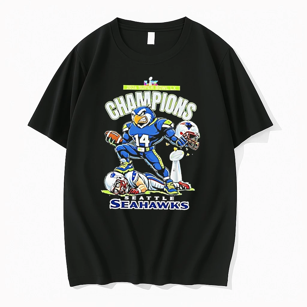 Seattle Seahawks Football Super Bowl 2026 Champions Mascot Shirts