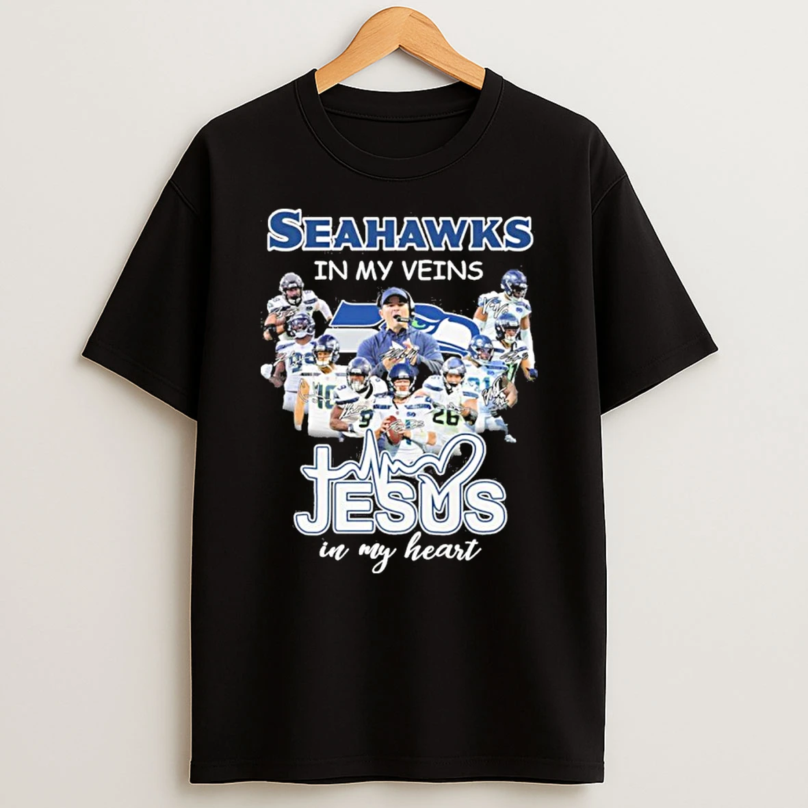 Seattle Seahawks In My Veins Jesus In My Heart Champions Shirts