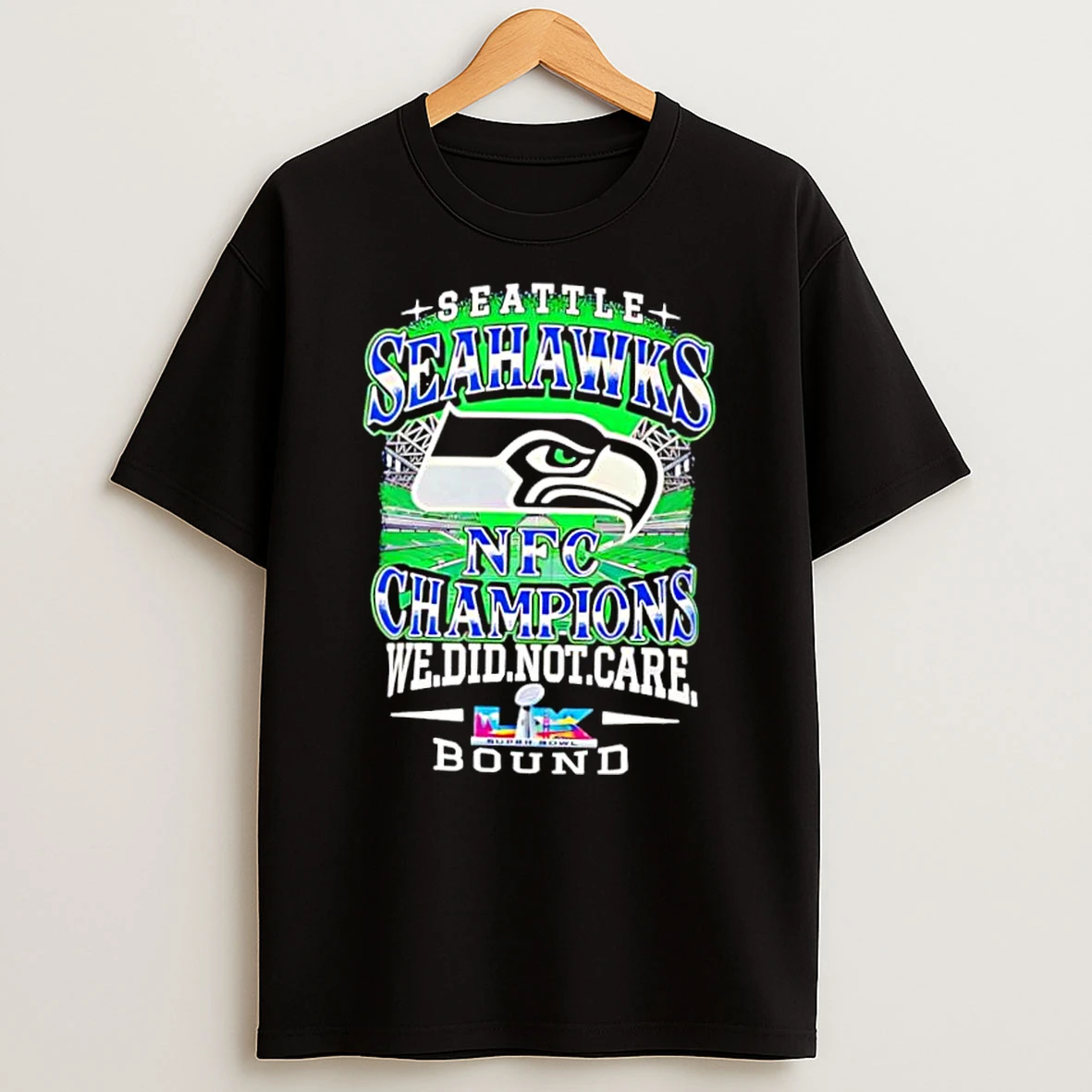 Seattle Seahawks Logo Nfc Champions We Did Not Care Bound Shirts