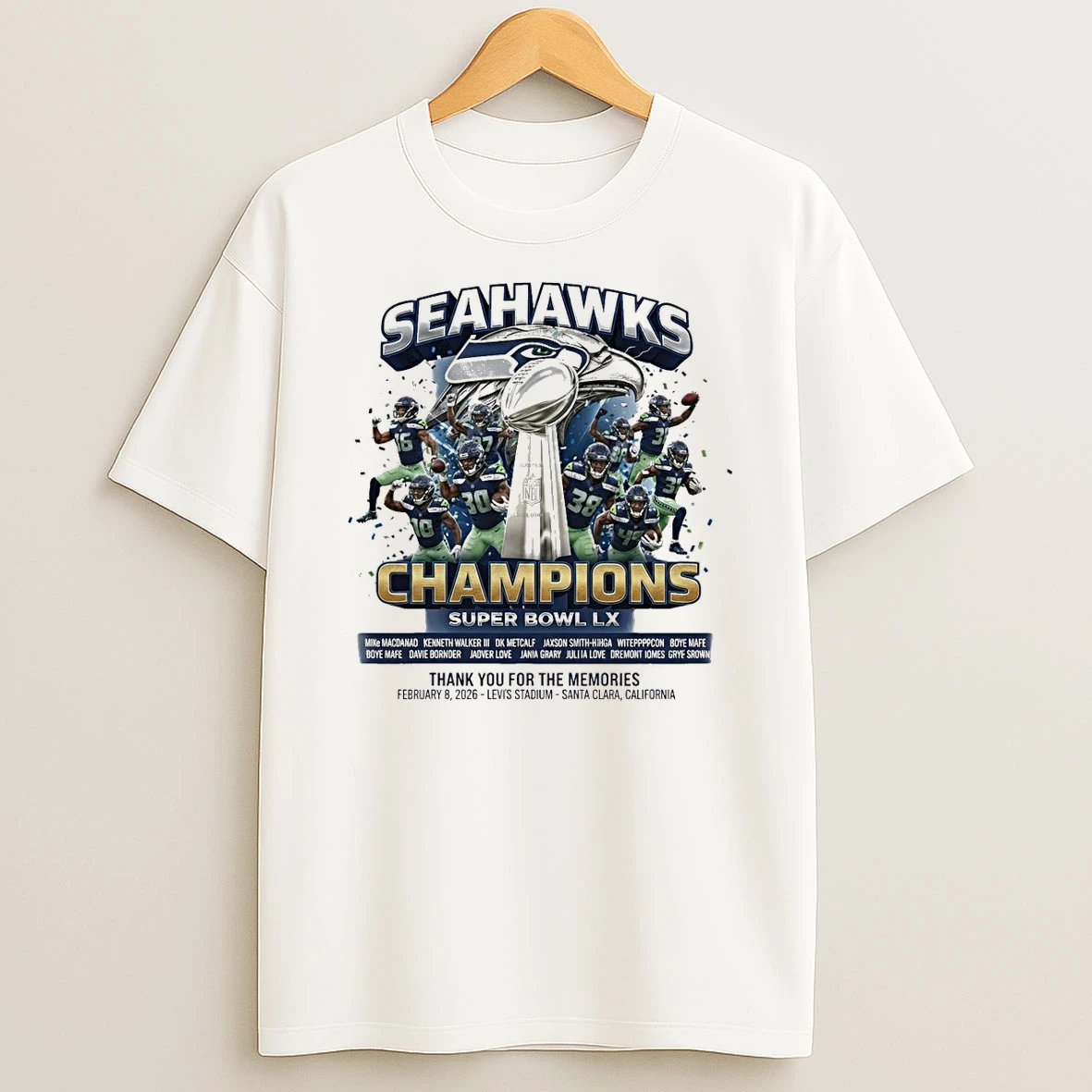 Seattle Seahawks Mike Macdonald Coach And Team Thank You For The Memories Champions Super Bowl Lx Painting Shirts