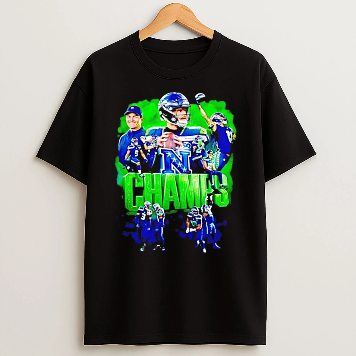 Seattle Seahawks Nfc Champs Team Players And Coach Collage Shirts