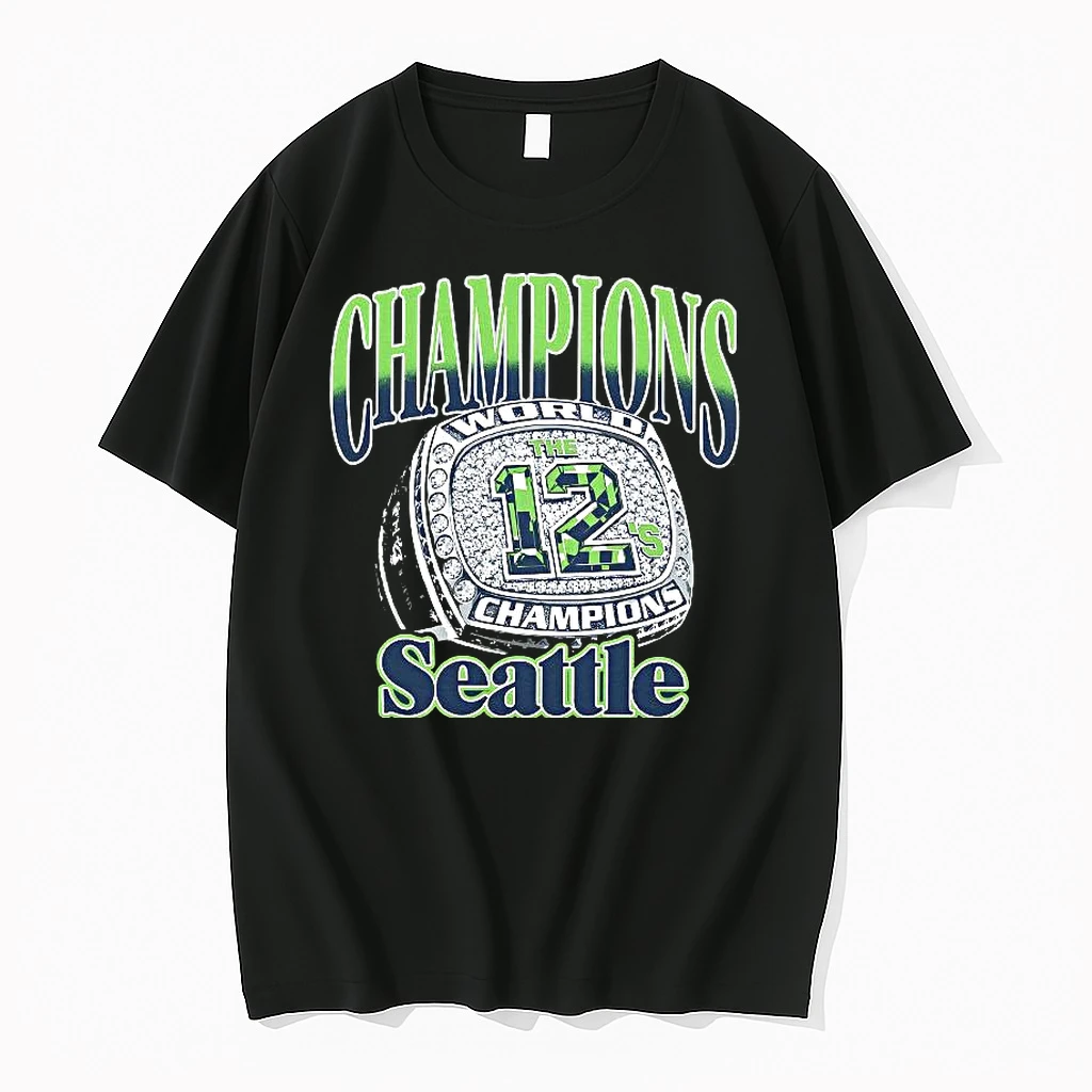 Seattle Seahawks Nfl 2025 Super Bowl Lx World Champions The 12s Ring Woman Shirts