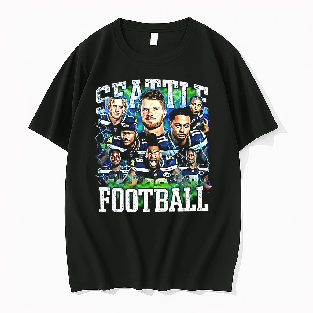 Seattle Seahawks Nfl Super Bowl Champions 2026 Football Player Collage Woman Shirts