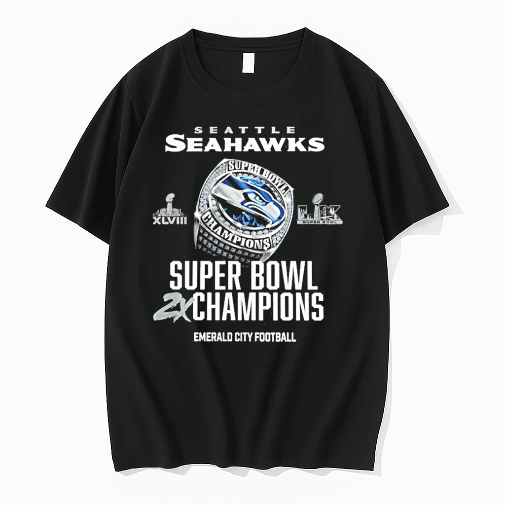 Seattle Seahawks Nike 2x Super Bowl Champions Downtown Ring Club Shirts