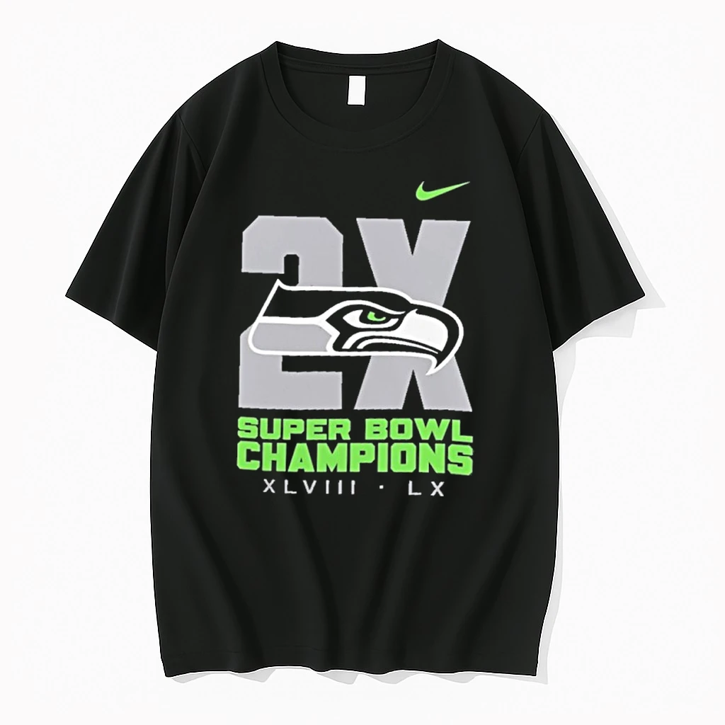 Seattle Seahawks Nike 2x Super Bowl Champions Multi Champs Shirts
