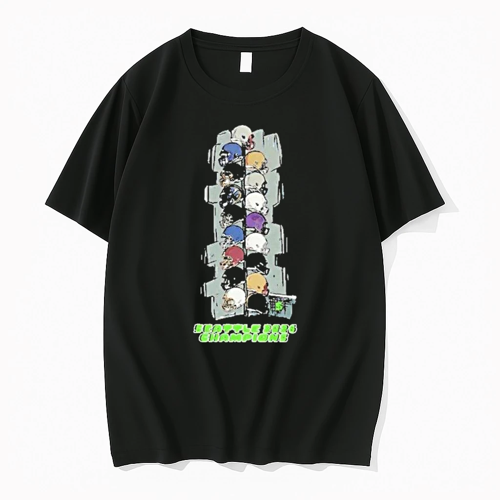 Seattle Seahawks Stacking Helmets Champions Sb Lx Shirts