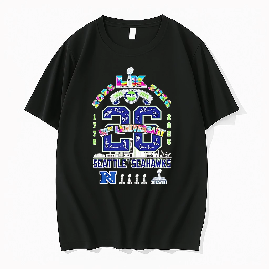 Seattle Seahawks Super Bowl 50th Anniversary Shirts