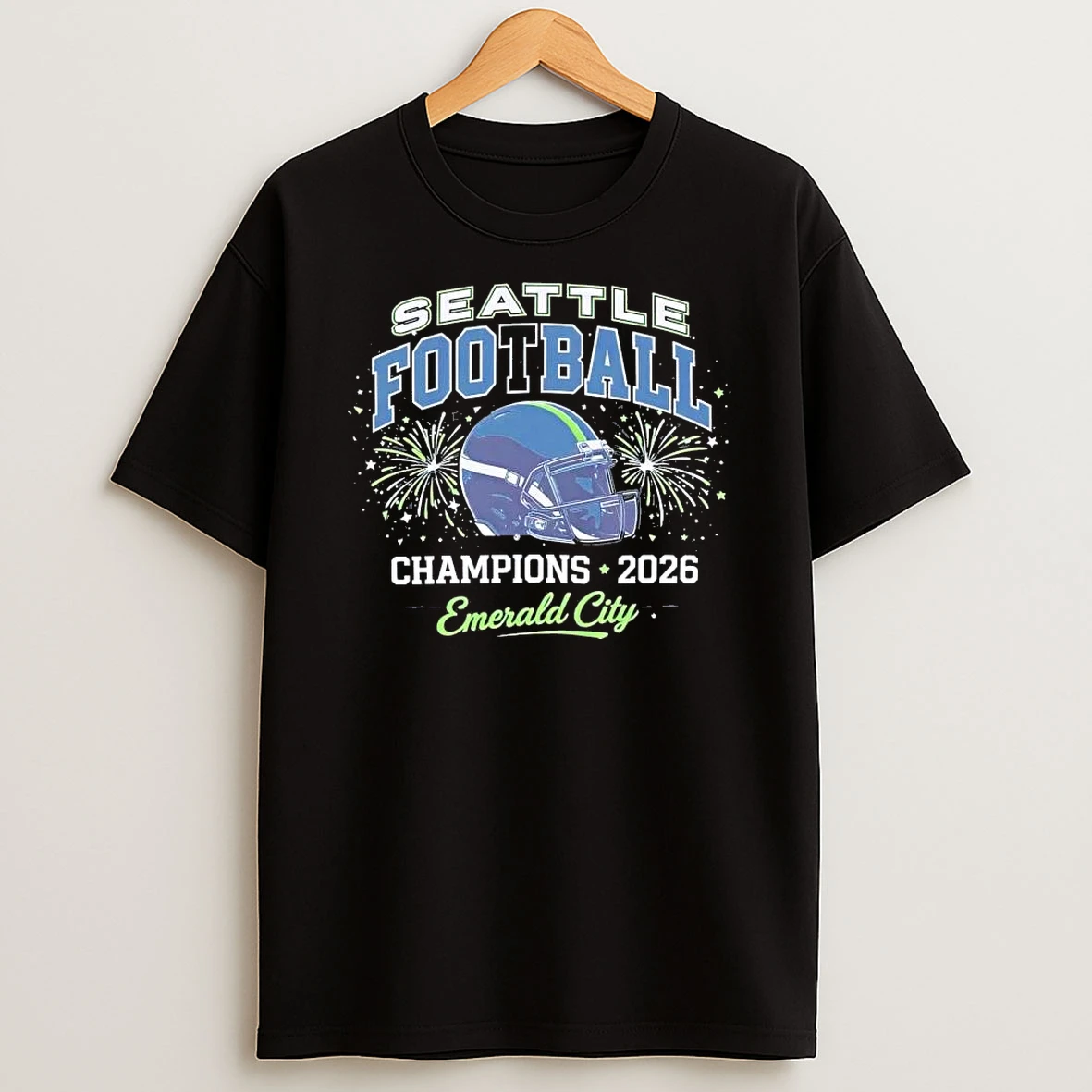 Seattle Seahawks Super Bowl Champions 2026 Emerald City Helmet Shirts