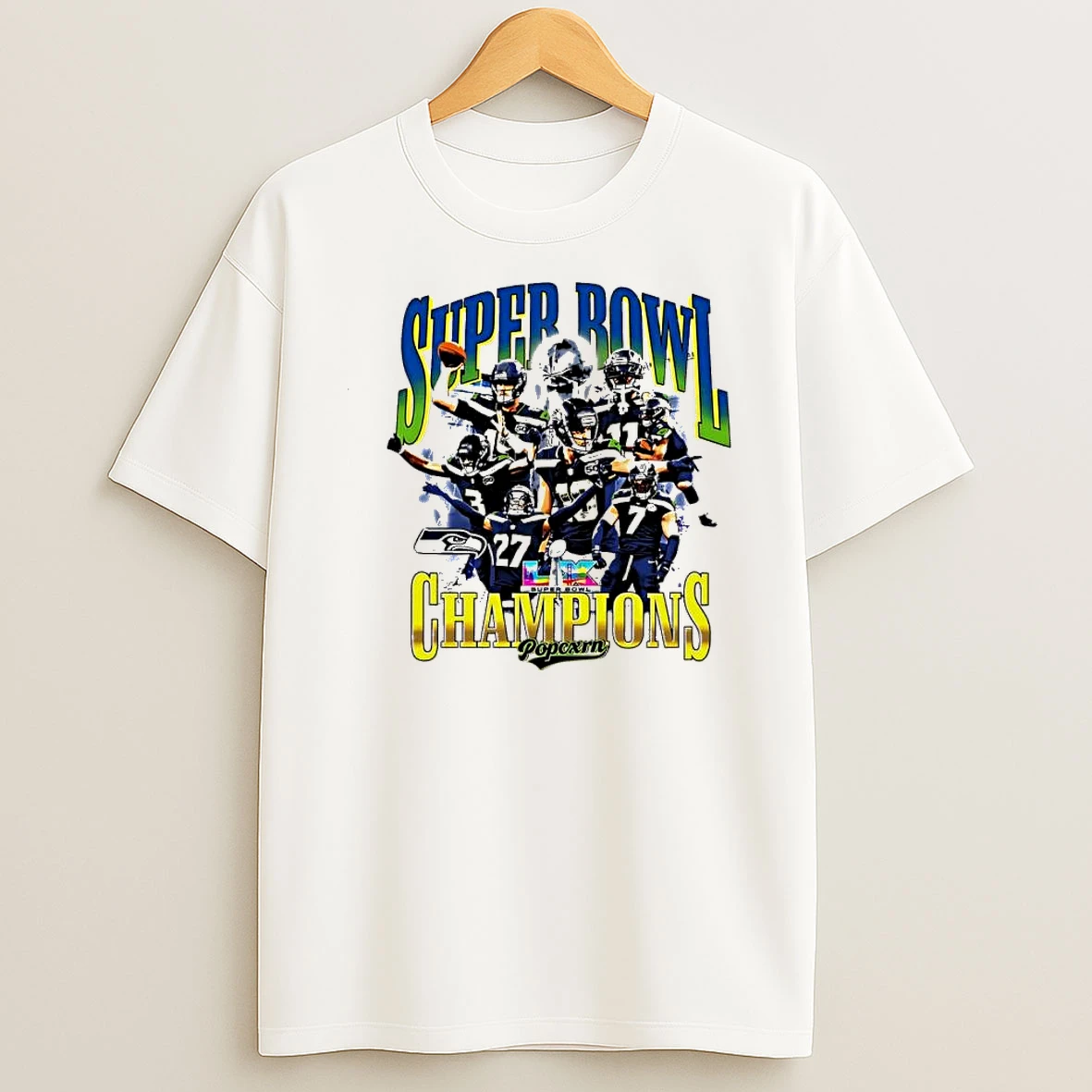 Seattle Seahawks Super Bowl Champions Graphic Action Shot Shirts