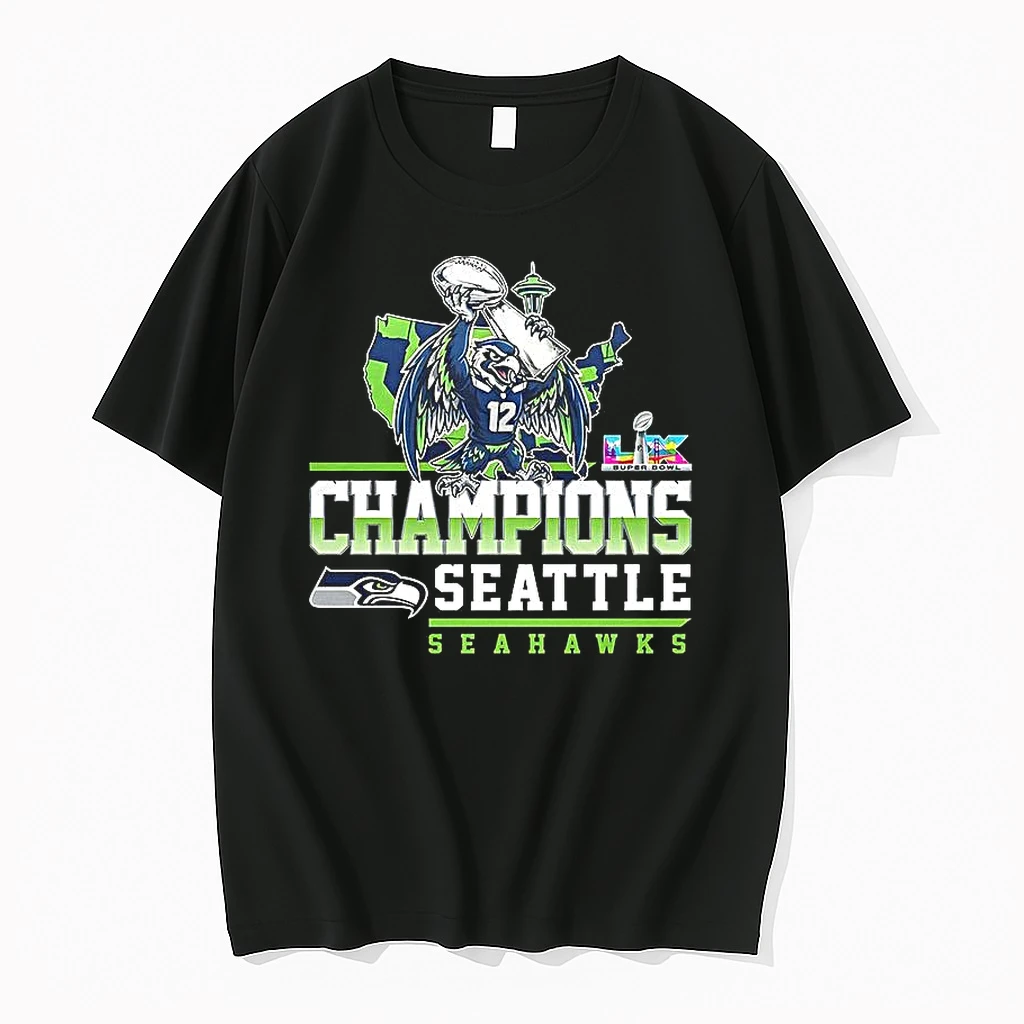 Seattle Seahawks Super Bowl Lx Champions 2025 Blitz Lifts The Trophy Woman Shirts
