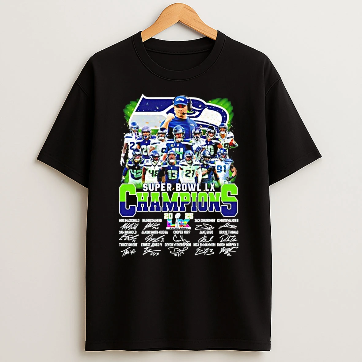 Seattle Seahawks Super Bowl Lx Champions 2025 Signature Shirts