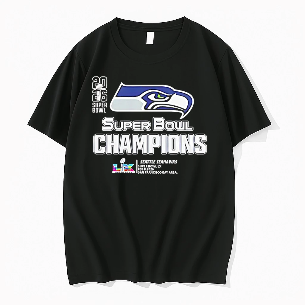 Seattle Seahawks Super Bowl Lx Champions 2026 Nfl Big Logo Center Shirts