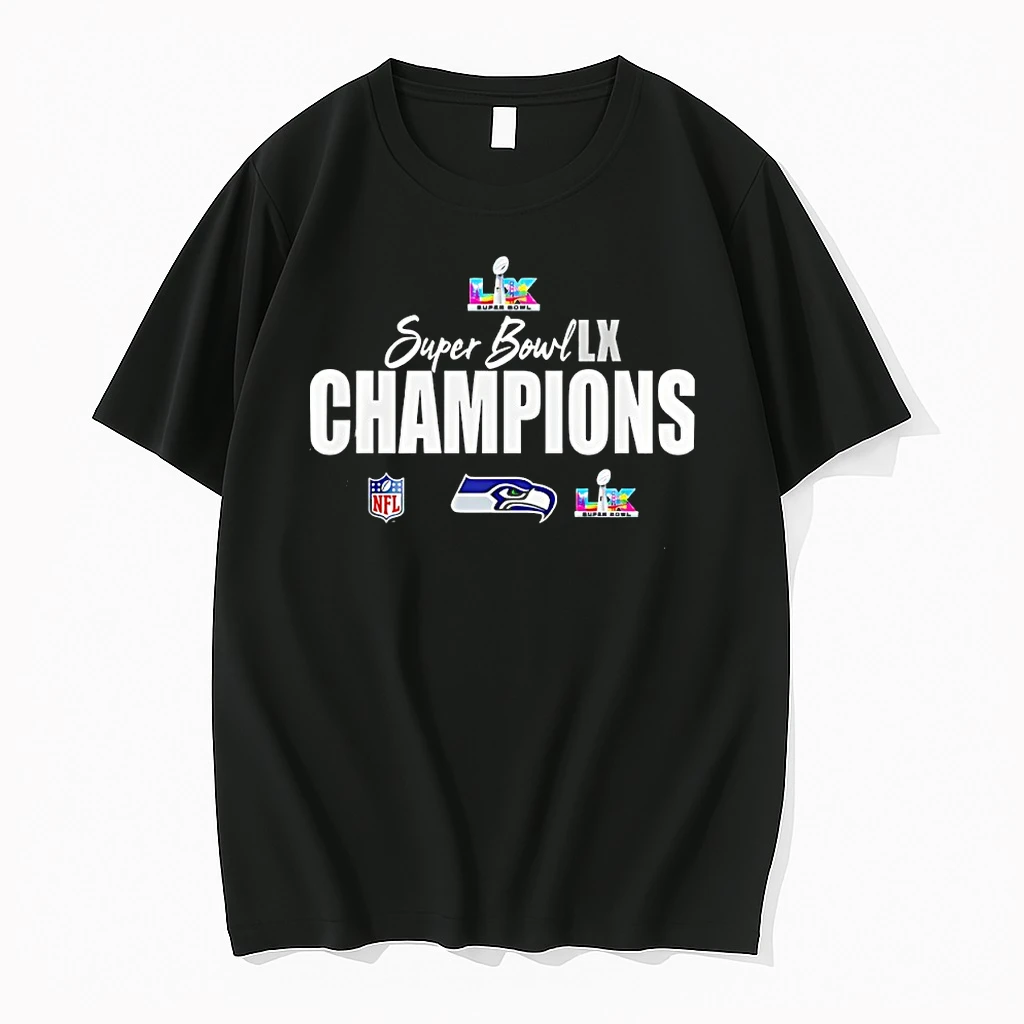 Seattle Seahawks Super Bowl Lx Champions 2026 Nfl Logo Shirts