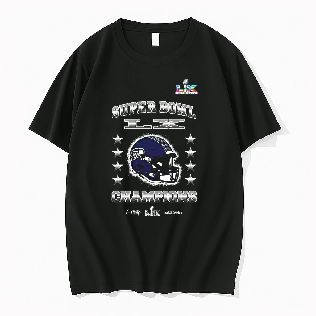 Seattle Seahawks Super Bowl Lx Champions 2026 Helmet Woman Shirts