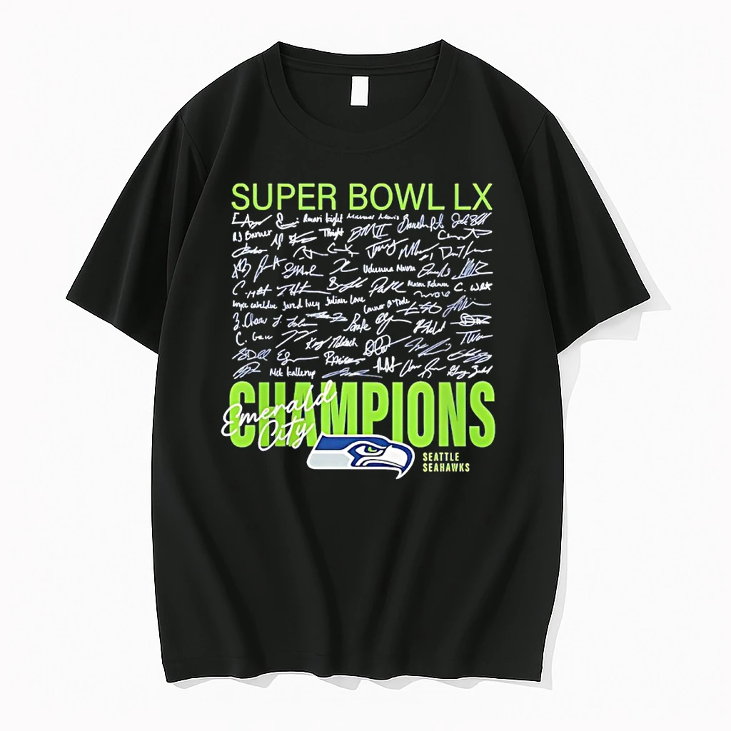 Seattle Seahawks Super Bowl Lx Champions Autograph Signing 2026 Shirts