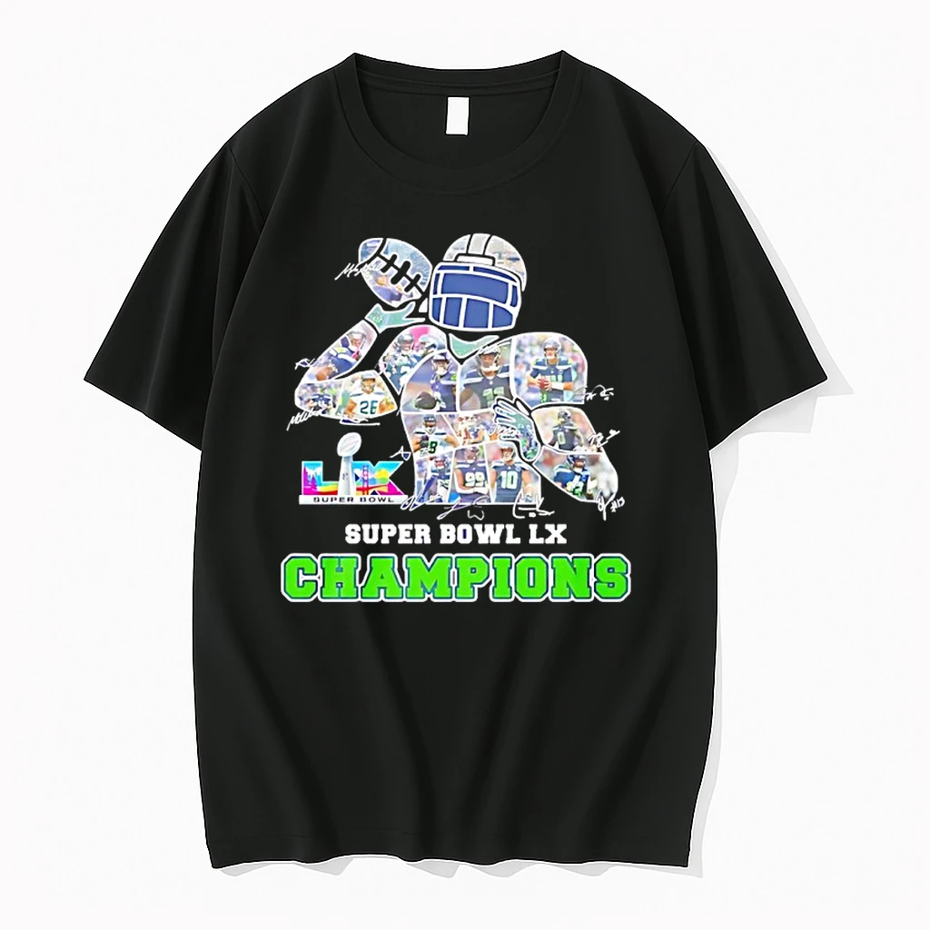 Seattle Seahawks Super Bowl Lx Champions Celebration Shirts
