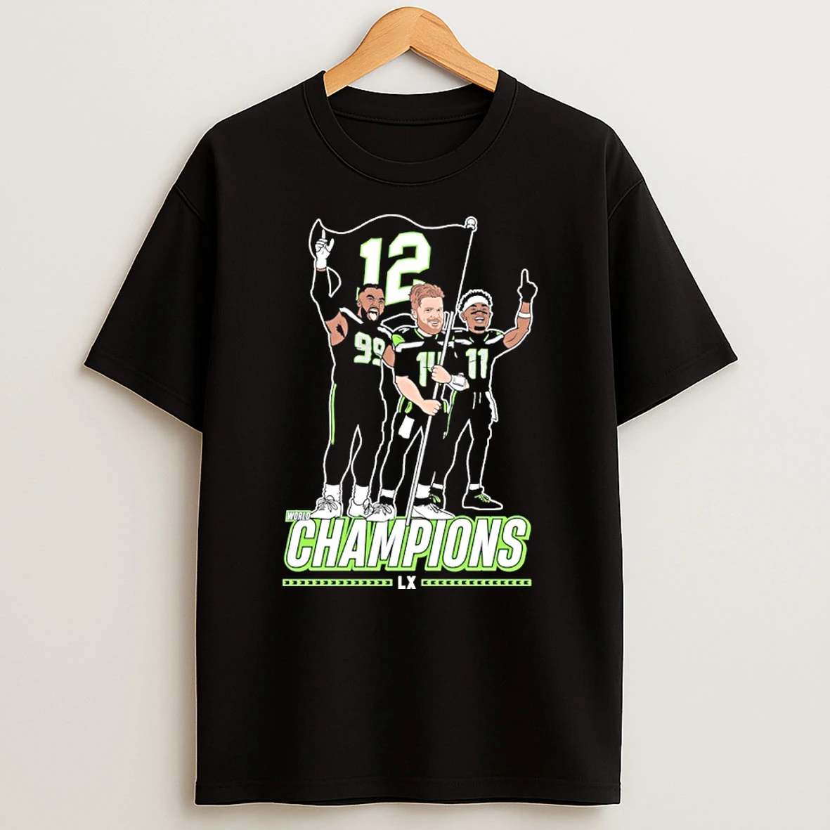 Seattle Seahawks Super Bowl Lx Champions Flag Plant Shirts