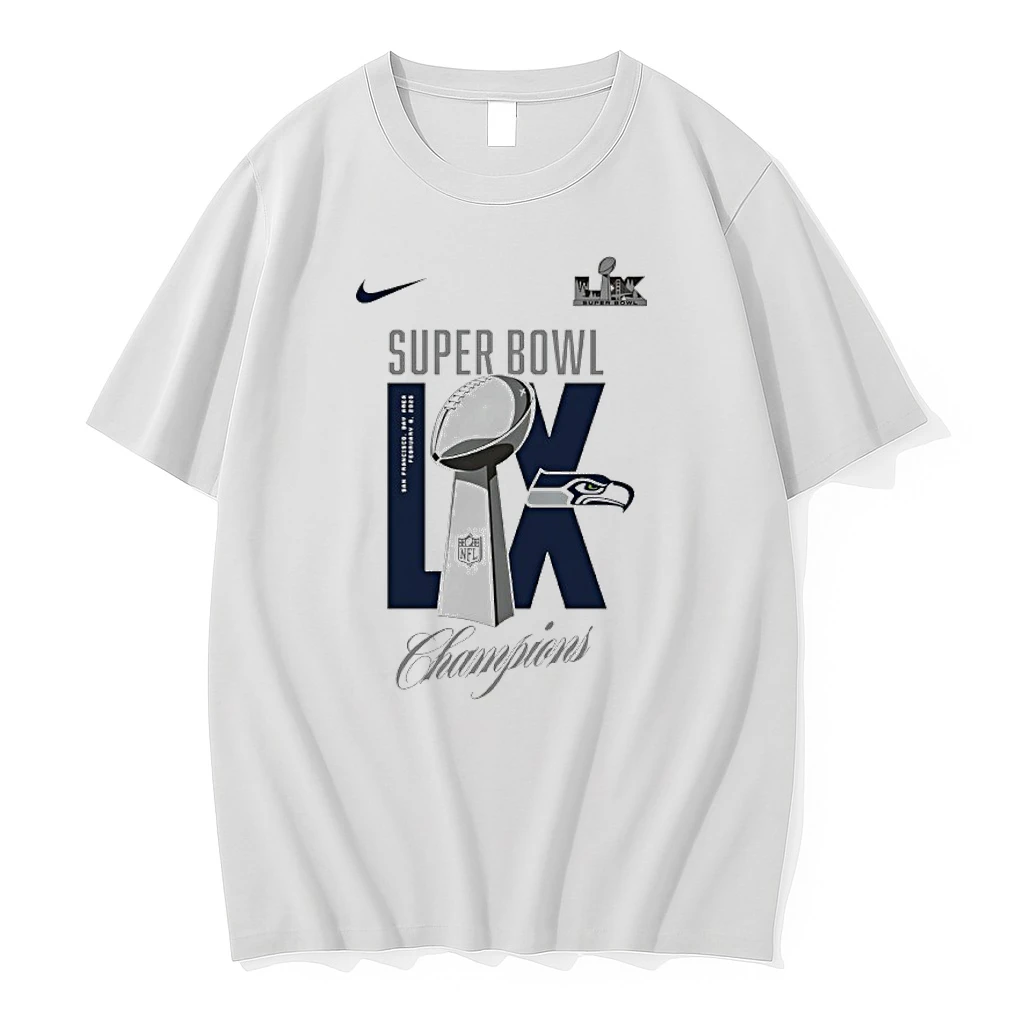 Seattle Seahawks Super Bowl Lx Champions Lombardi Trophy Shirts