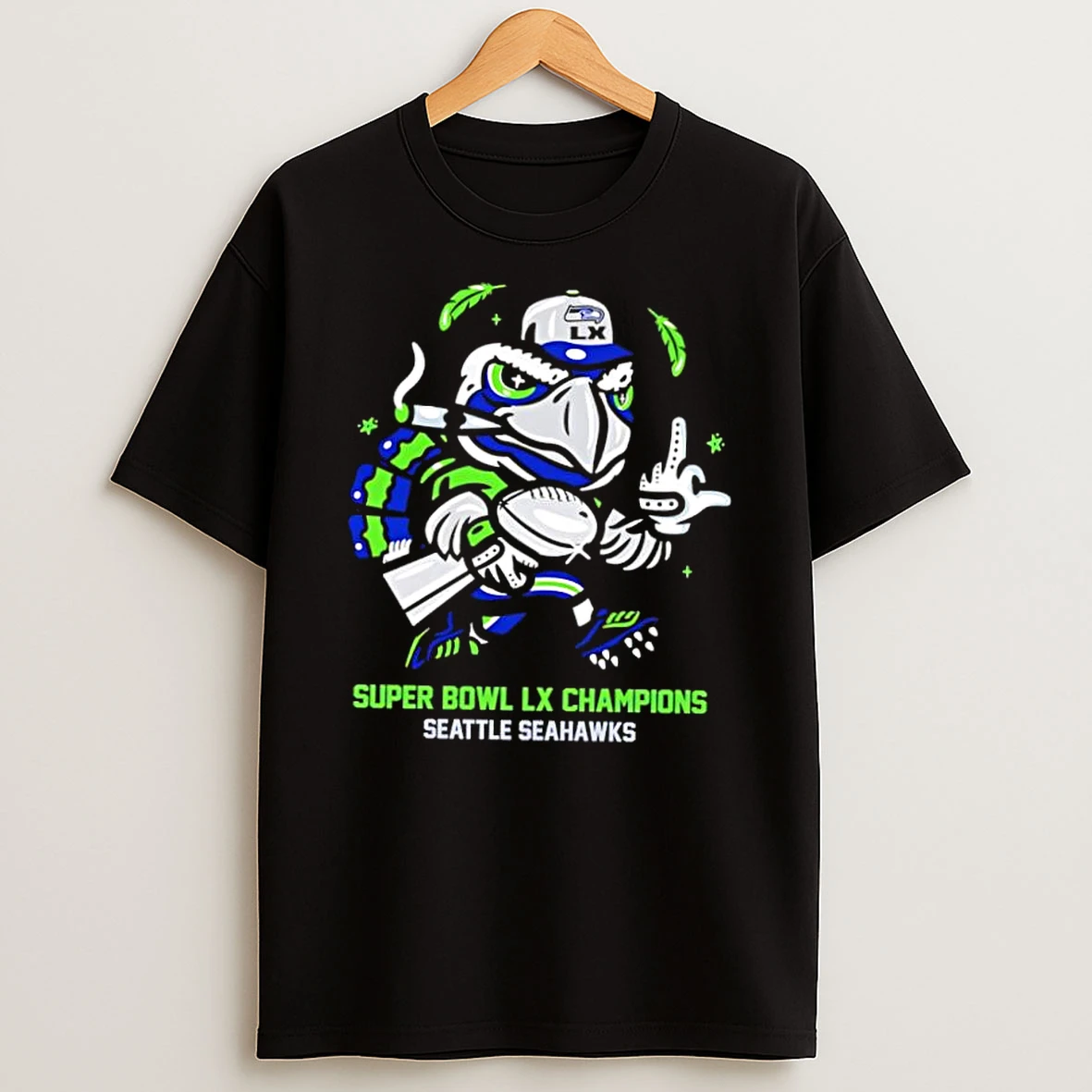Seattle Seahawks Super Bowl Lx Champions Mascot Smoking Shirts
