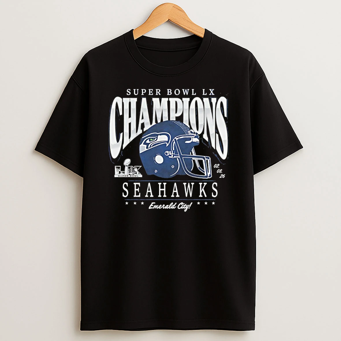 Seattle Seahawks Super Bowl Lx Champions Prestigious Run Helmet Shirts