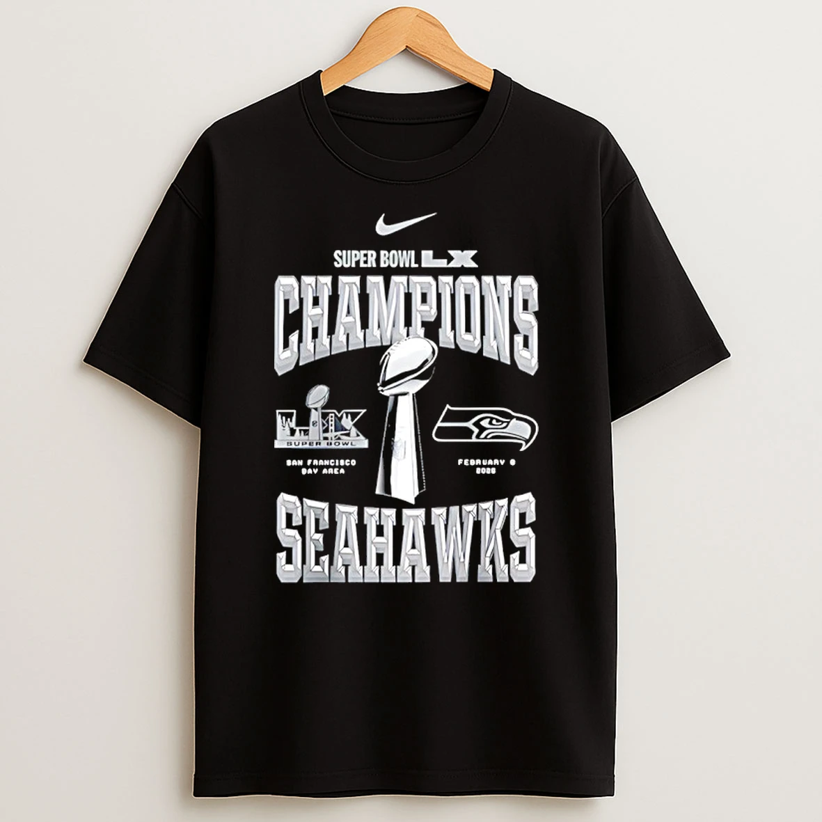Seattle Seahawks Super Bowl Lx Champions Trophy 2026 Shirts