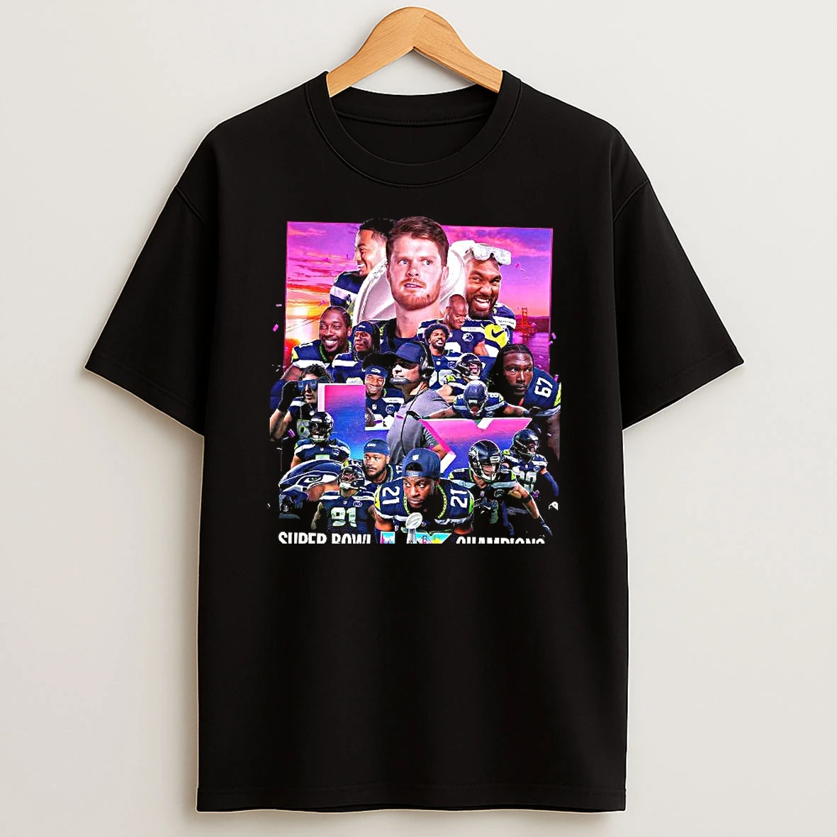 Seattle Seahawks Super Bowl Lx Trophy Champions 2026 Woman Shirts