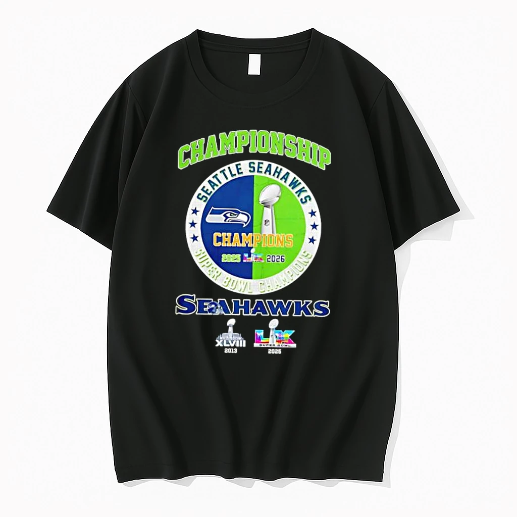Seattle Seahawks Super Bowl Xlviii Lx Champions Double Shirts