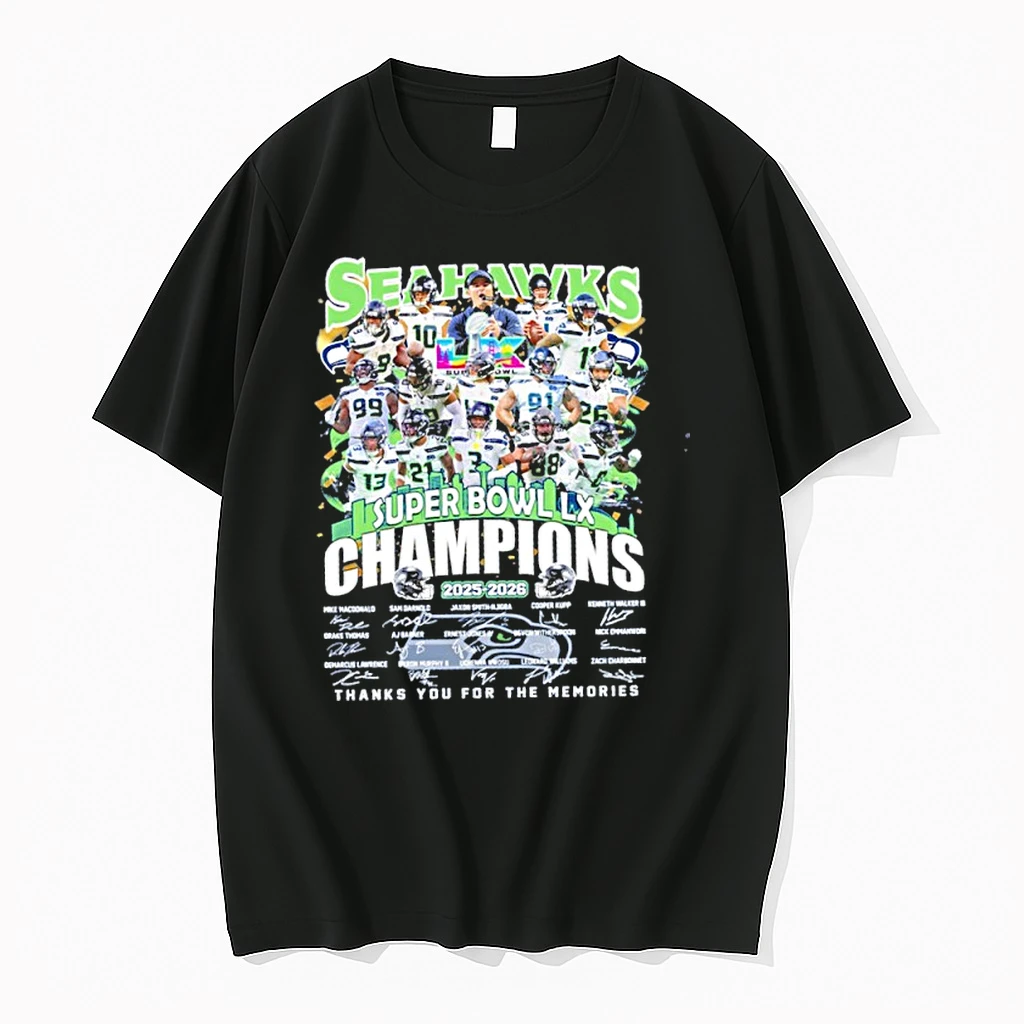 Seattle Seahawks Team Super Bowl Lx Champions 2025 2026 Shirts