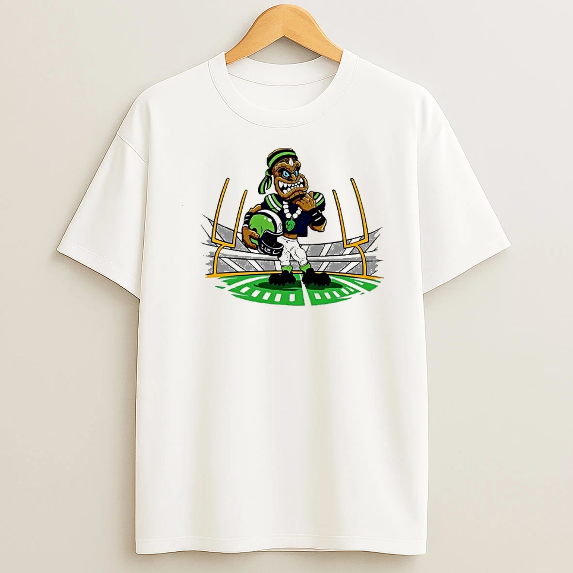 Seattle Seahawks Tiki Totem Mascot Football Stadium Sports Shirts