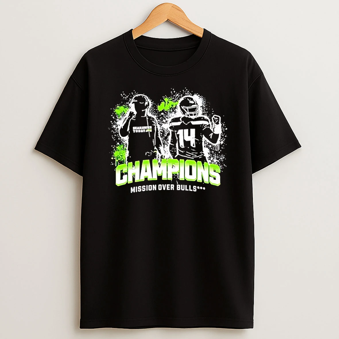 Seattle Seahawks World Champions Mission Over Bulls Shirts