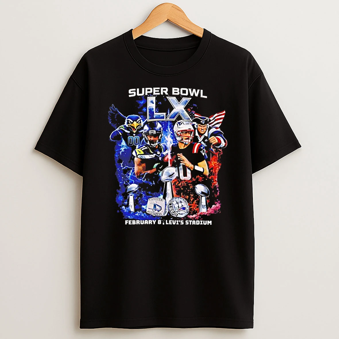 Seattle Seahawks Vs New England Patriots Super Bowl Lx February 8 Levis Stadium Shirts