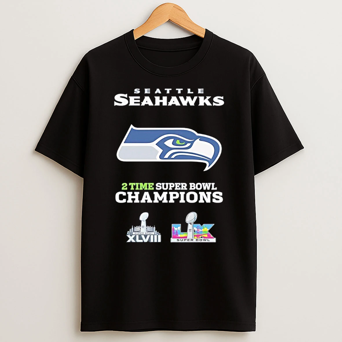 Seattle Seahawks Won The 2x Super Bowl Champions Shirts