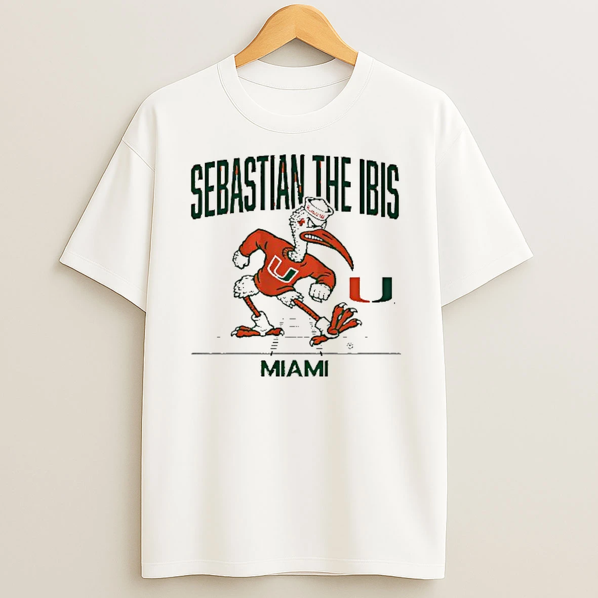 Sebastian The Ibis Miami Hurricanes Football Gridiron Mascot Shirts