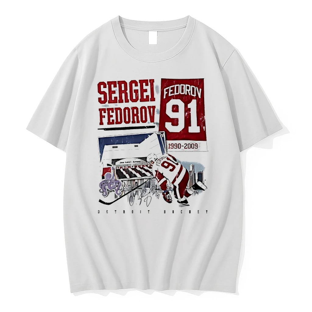 Sergei Fedorov Detroit Red Wings Fedorov 91 1990 2009 Signature Shirts