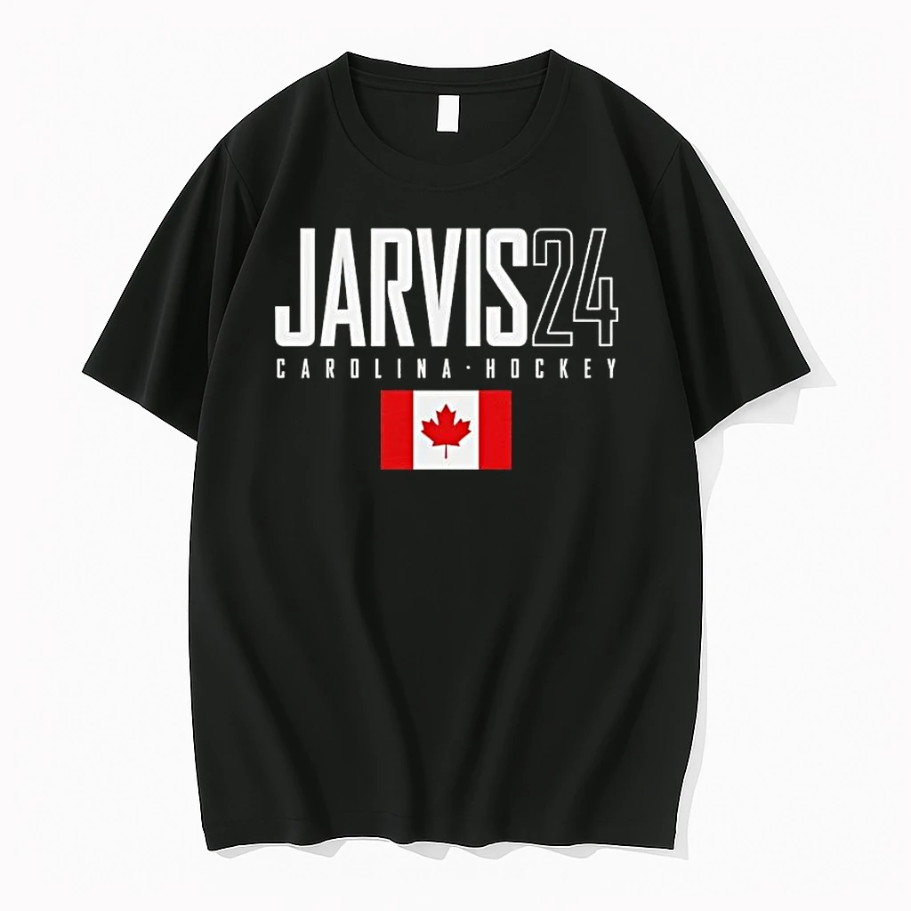 Seth Jarvis 24 Carolina Hurricanes Canada Flag Elite Shirts