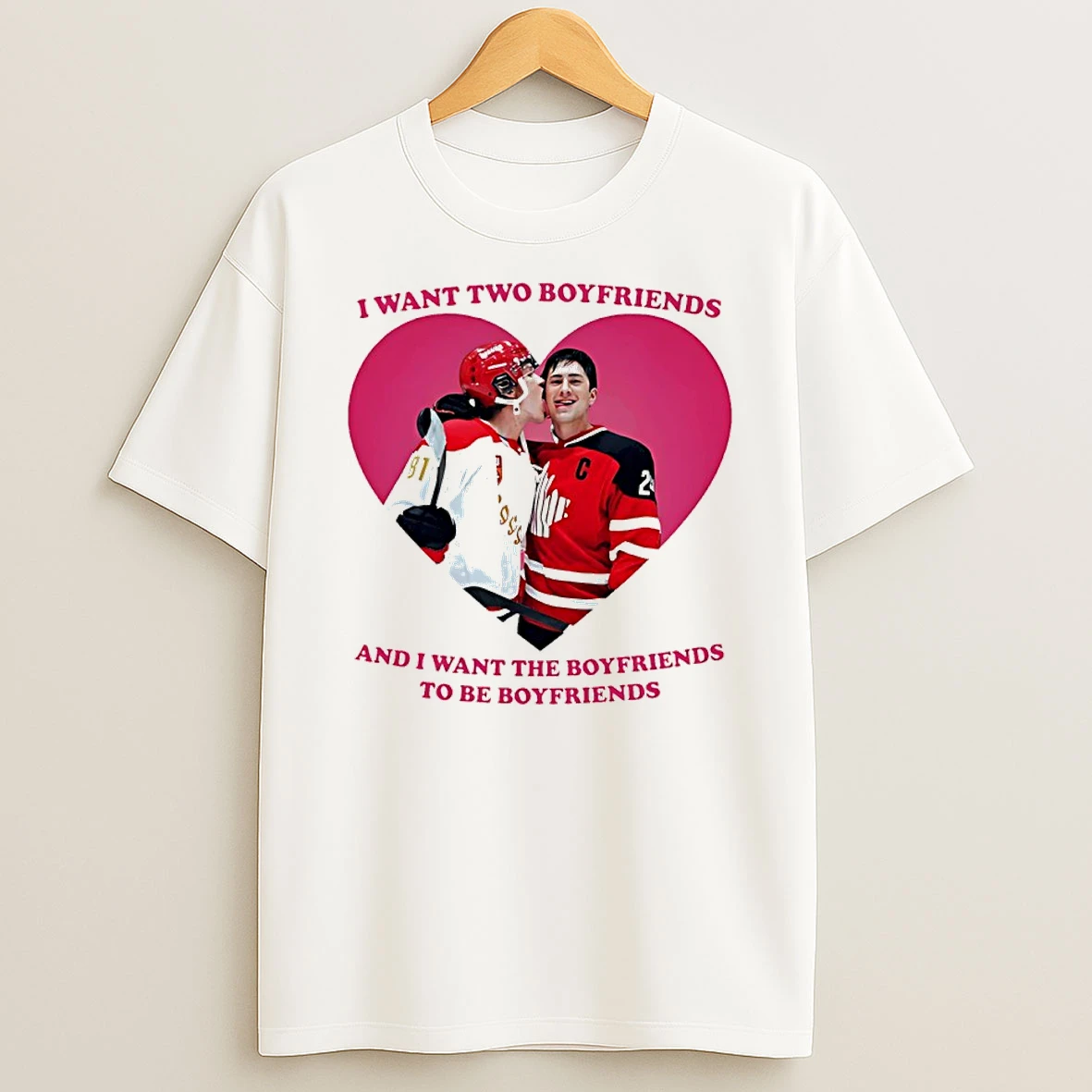 Shane Hollander Kissing Ilya Rozanov Hockey I Want Two Boyfriends And I Want My Boyfriends To Be Boyfriends Shirts