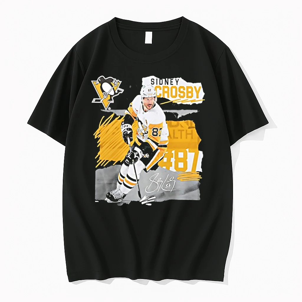 Sidney Crosby 87 Pittsburgh Penguins Fresh Ice Signature Shirts
