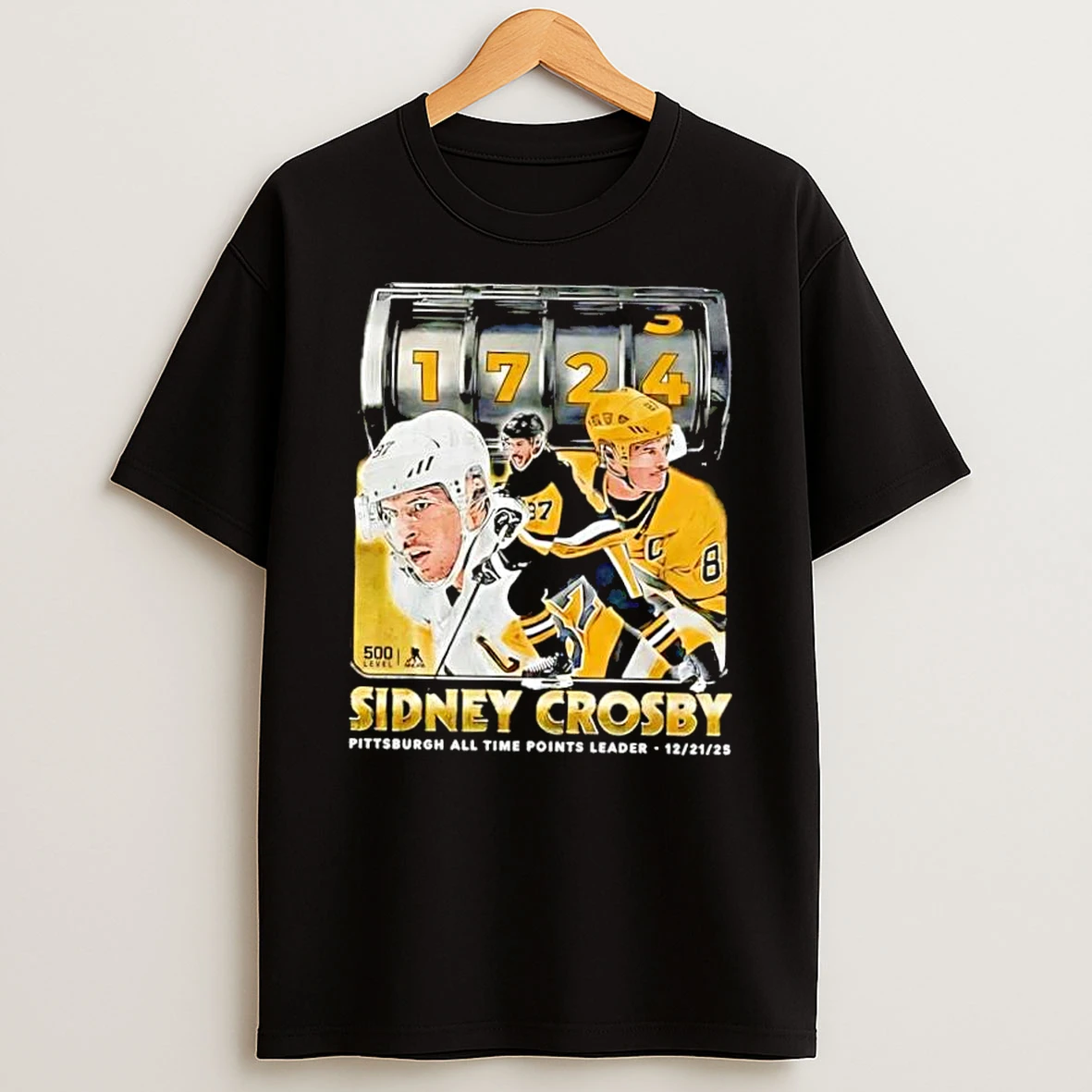 Sidney Crosby Pittsburgh All Time Points Leader 1724 Shirts