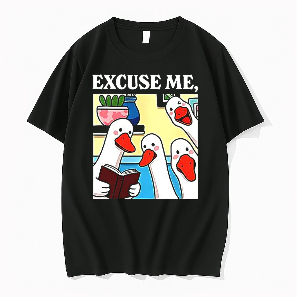 Silly Goose Excuse Me Are You Reading Woman Shirts