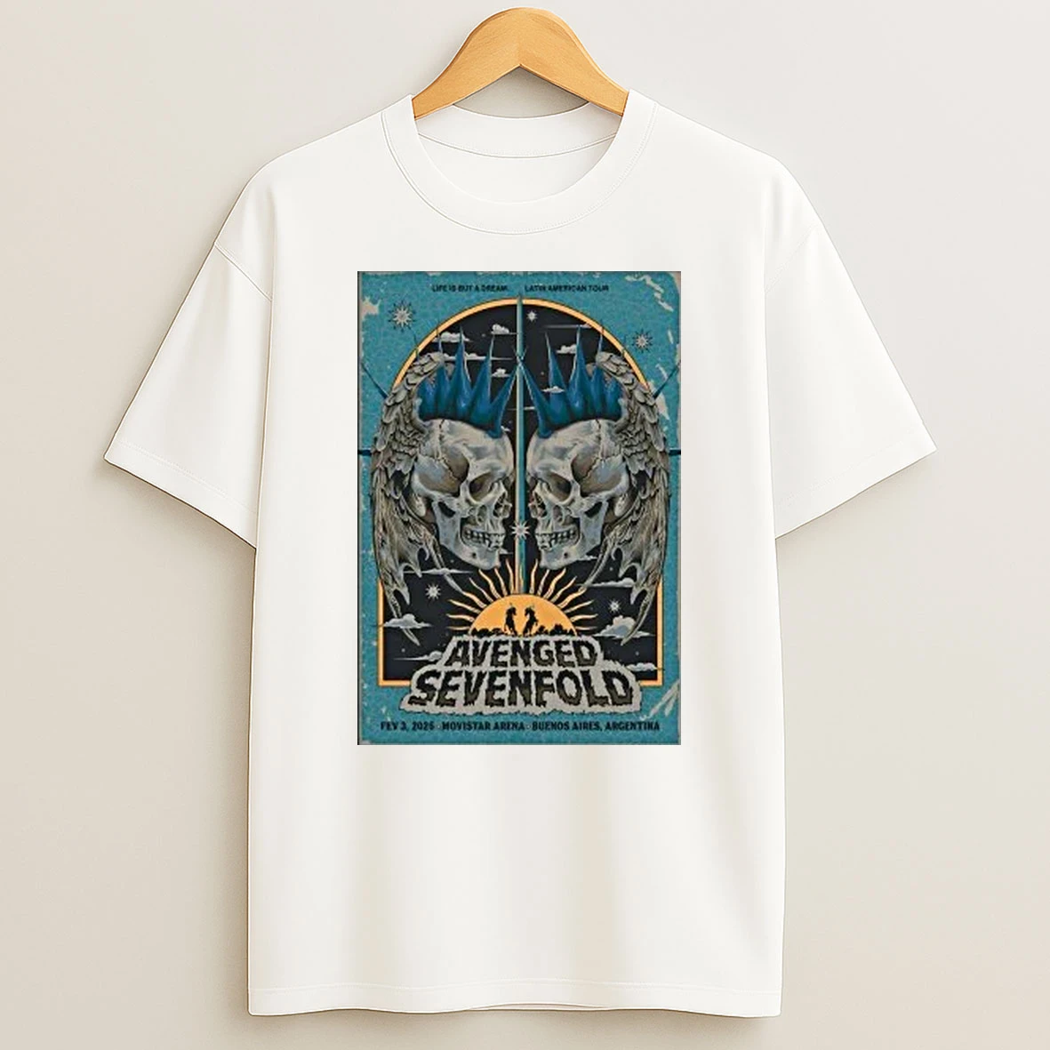 Skull Avenged Sevenfold Movistar Arena Buenos Aires Argentina Feb 3 2026 Shirts