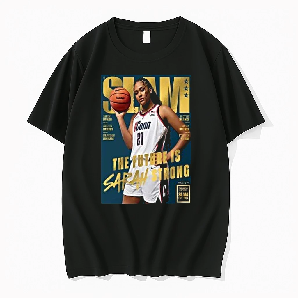 Slam 260 Sarah Strong Uconn Huskies The Future Is Sarah Strong Rising Star Magazine Cover Gold Metal Shirts