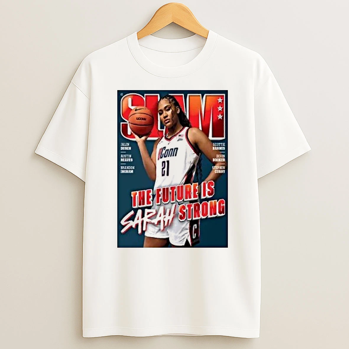 Slam 260 Sarah Strong Uconn Huskies The Future Is Sarah Strong Rising Star Magazine Shirts