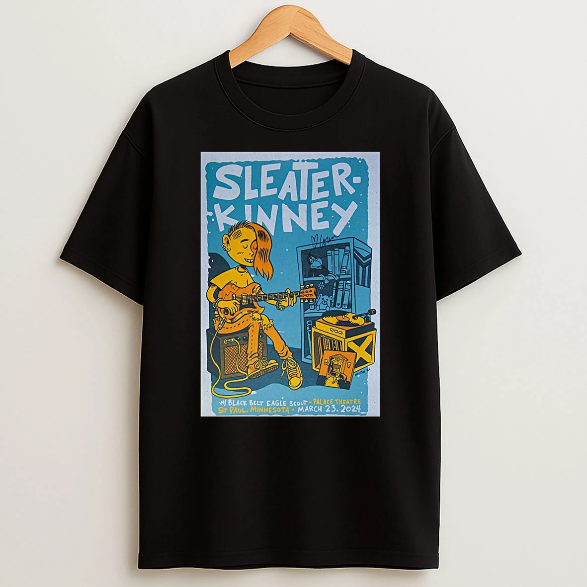 Sleater Kinney Palace March 23 2024 St Paul Mn Theatre Signed Shirts
