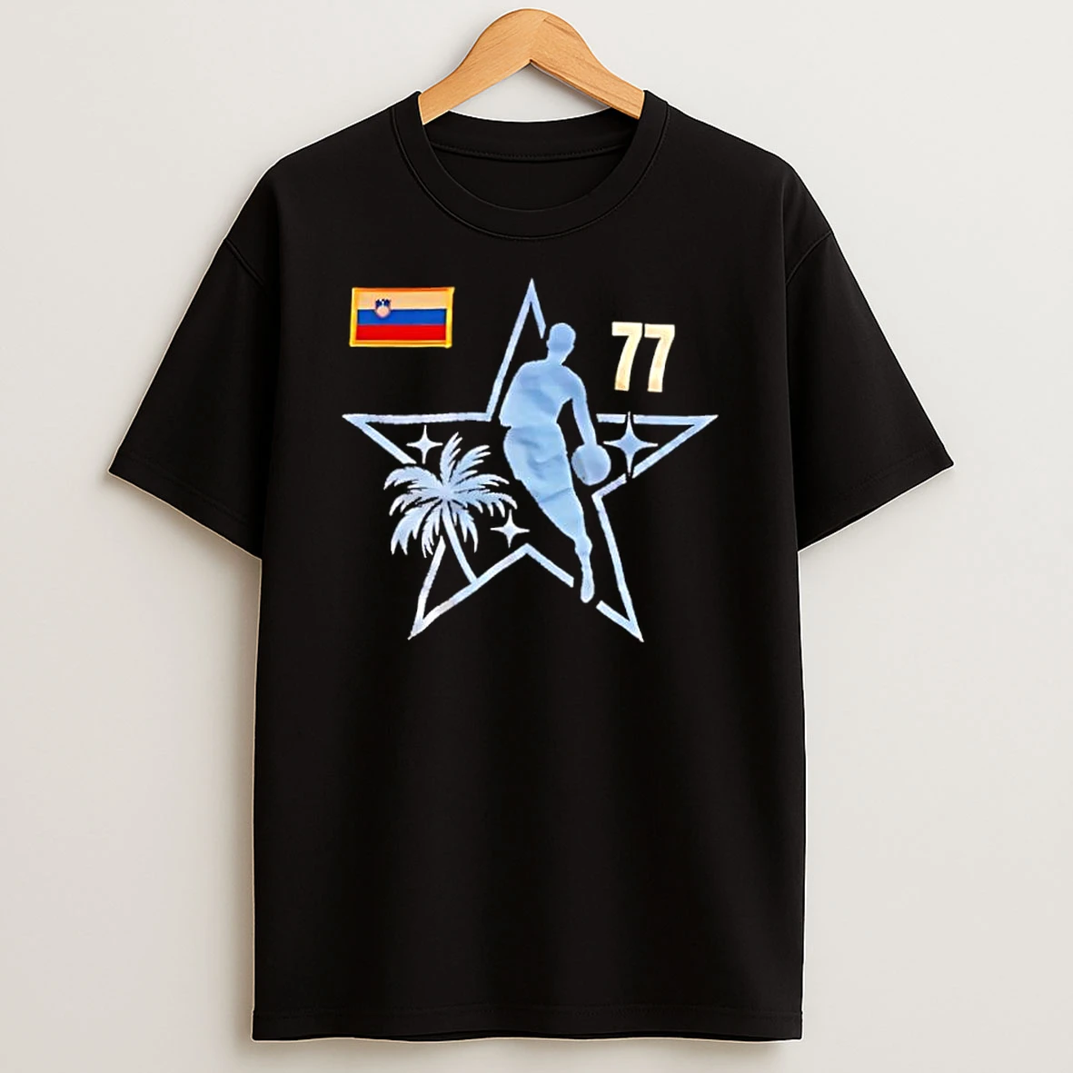 Slovenia Flag Number 77 Luka Doncic Dallas Basketball Star Shirts