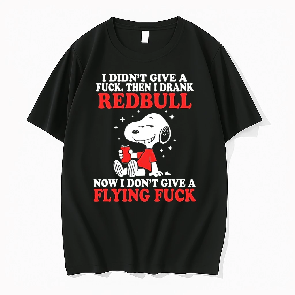 Snoopy I Didnt Give A Fuck Then I Drank Redbull Now I Dont Give A Flying Fuck Shirts