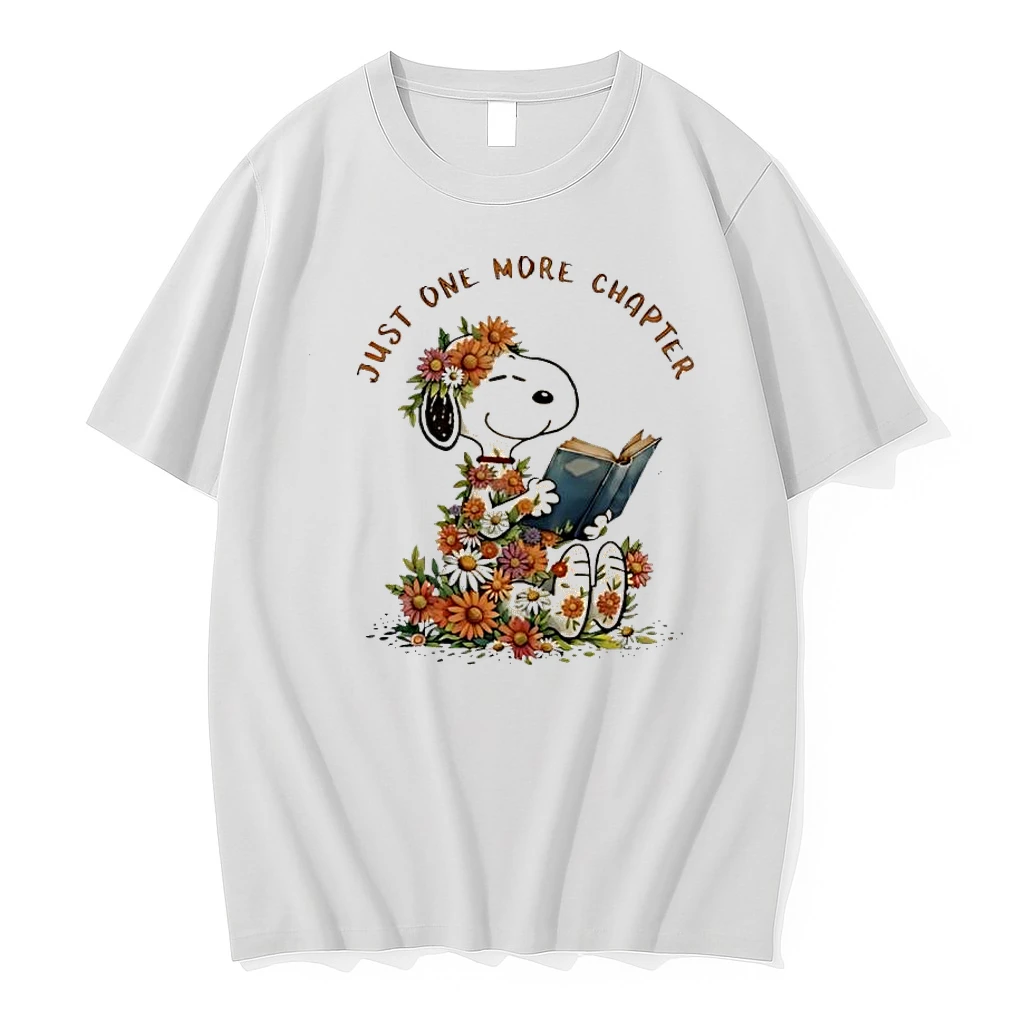 Snoopy Just One More Chapter Reading Flowers Book Shirts